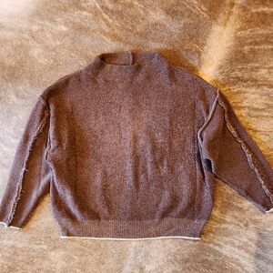 Cozy Brown Knit Sweater